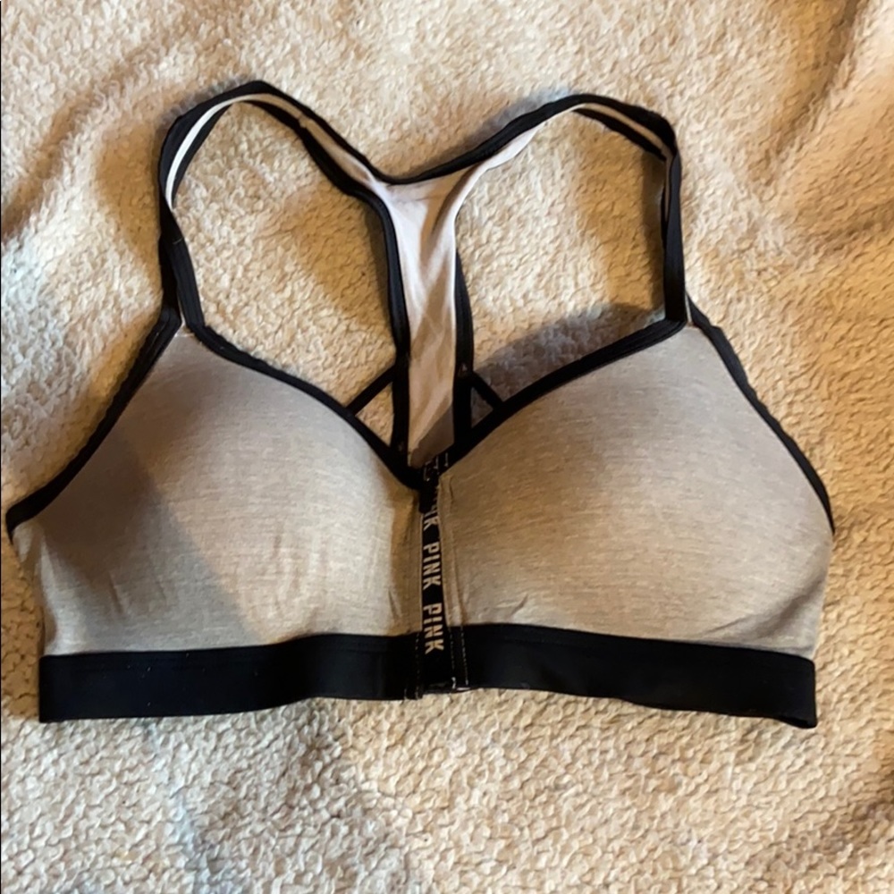 Pink sports bra